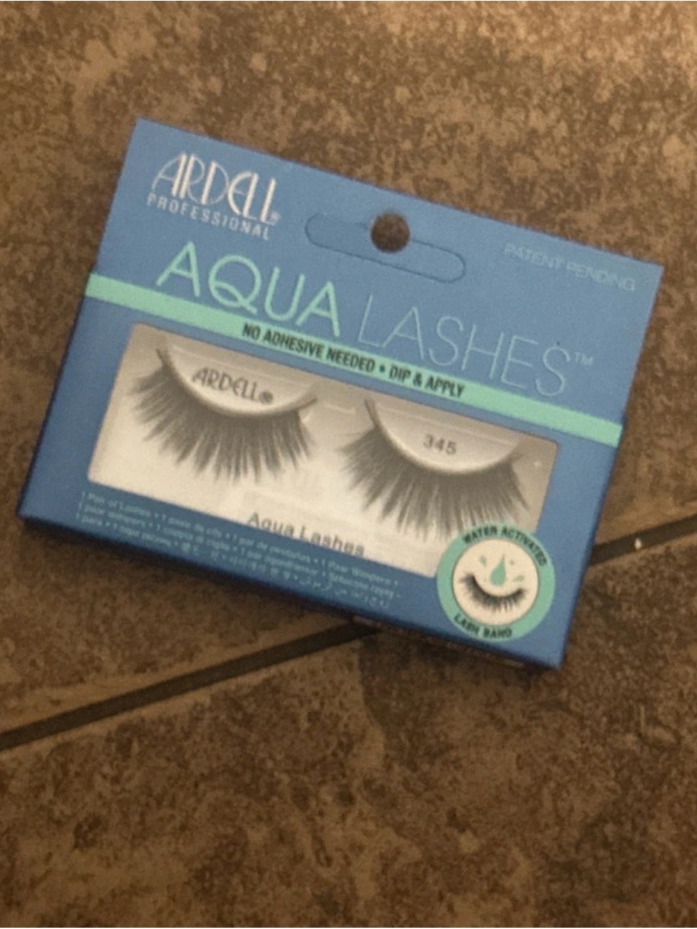 Ardell Aqua Lashes 345 in Blue and White Packaging